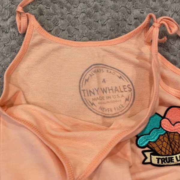 Like new, Tiny Whales romper, size 4