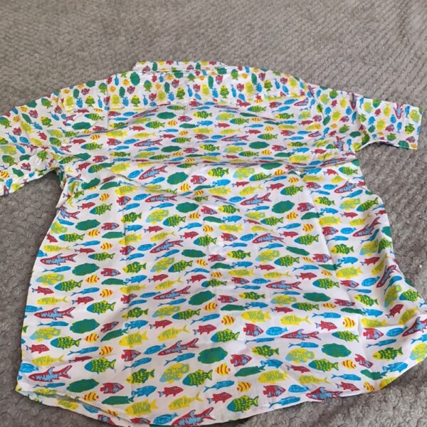 NWT Penguin boys print button down, sz 10/12