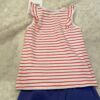 NWT, Organic Cotton Striped Tank with shorts, sz 3
