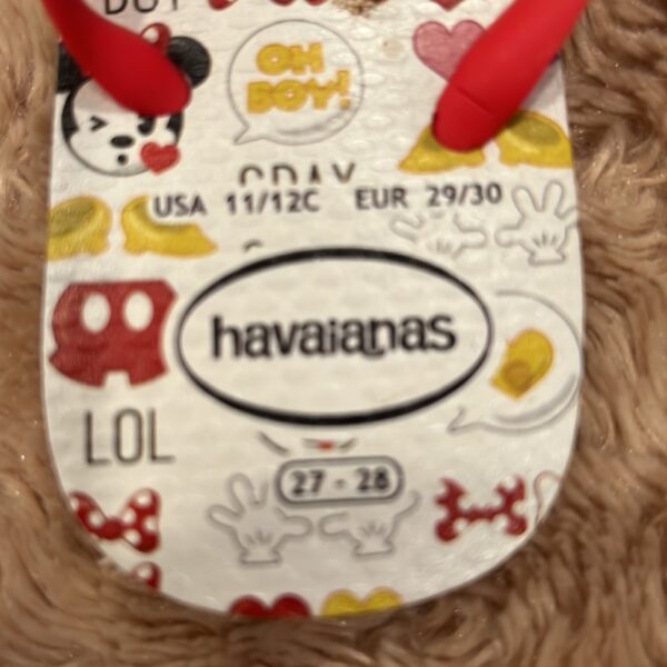Like New Pr of Girl’s Havaiana Minnie Mouse Flip Flops, sz 11/12