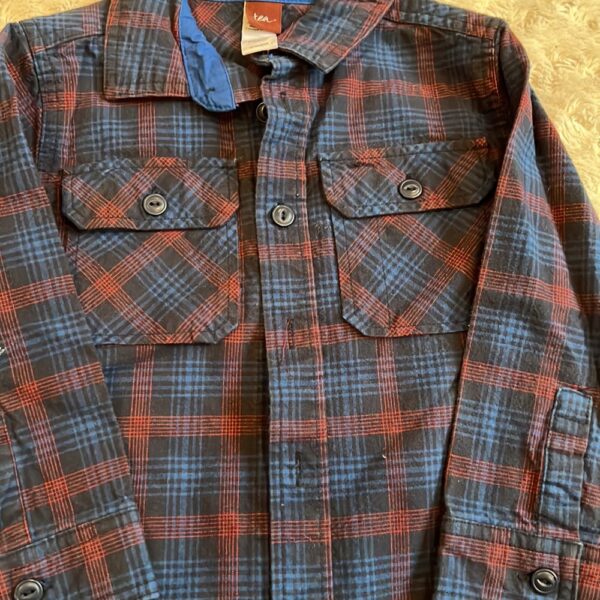 Boy’s button down plaid shirt by Tea, size 3