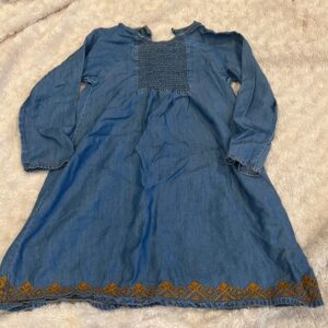 Girl’s long sleeved lightweight Pink Chicken dress, size 4