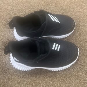 Pr of toddler Adidas black sneakers, size 8