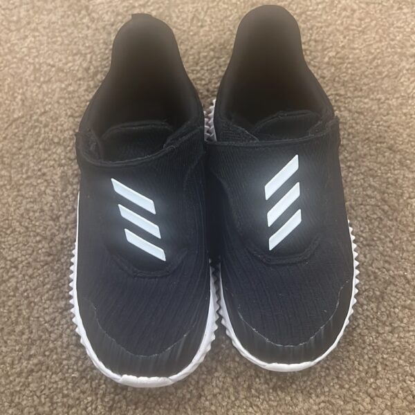 Pr of toddler Adidas black sneakers, size 8