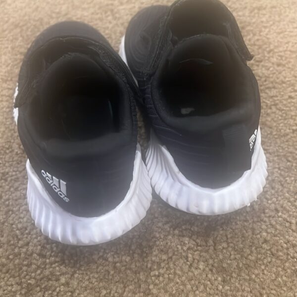 Pr of toddler Adidas black sneakers, size 8
