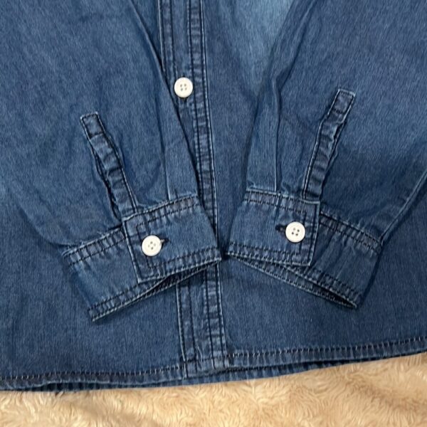 Soft denim boy’s long sleeve denim shirt, Tooby Doo, size 10
