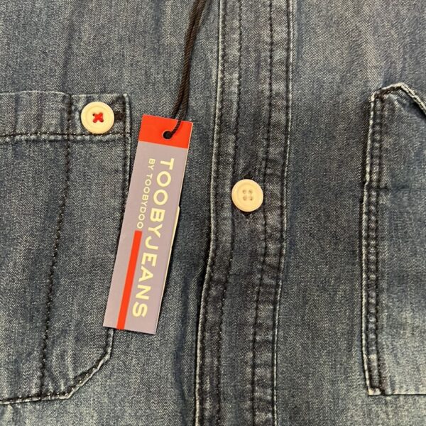 Soft denim boy’s long sleeve denim shirt, Tooby Doo, size 10