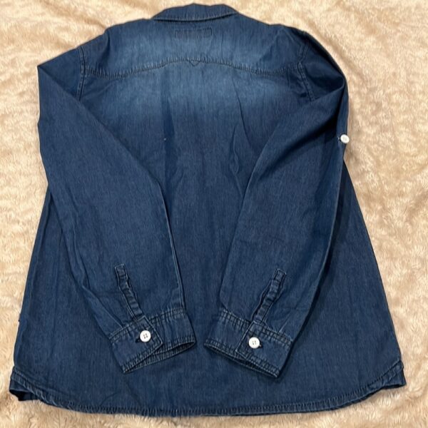 Soft denim boy’s long sleeve denim shirt, Tooby Doo, size 10