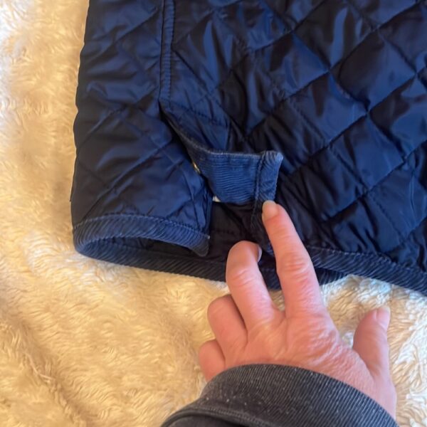 Navy quilted barn coat by Crew Cuts, size 4/5
