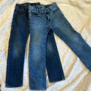 2 prs of boy’s Gap jeans, size 7 slim, adjustable waist