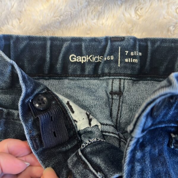 2 prs of boy’s Gap jeans, size 7 slim, adjustable waist