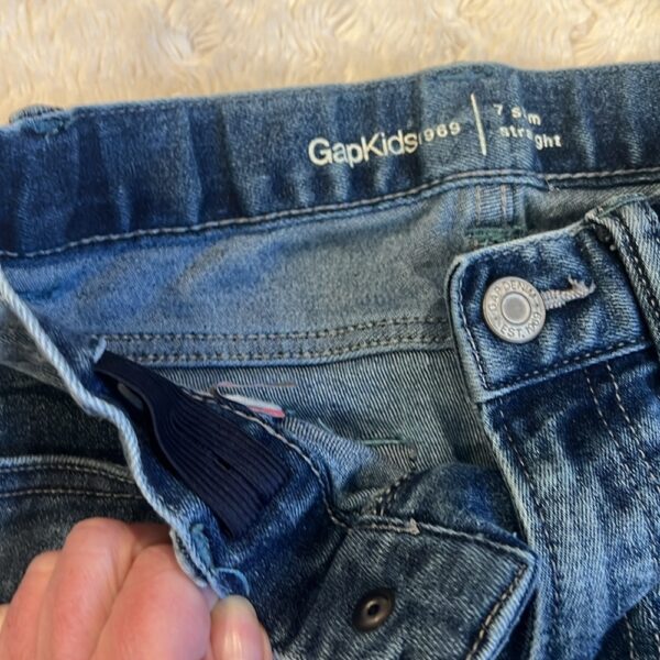 2 prs of boy’s Gap jeans, size 7 slim, adjustable waist