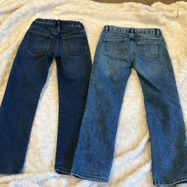 2 prs of boy’s Gap jeans, size 7 slim, adjustable waist