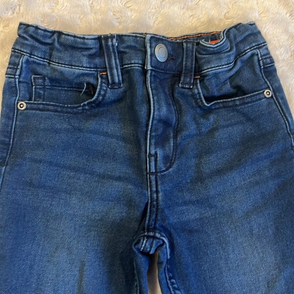 Pr of boy’s distressed dark denim stretch jeans by Joules, sz 6