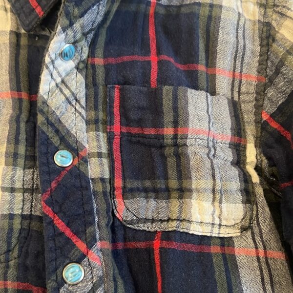 100% cotton, flannel button up shirt by Bit’z Kids, size 5/6