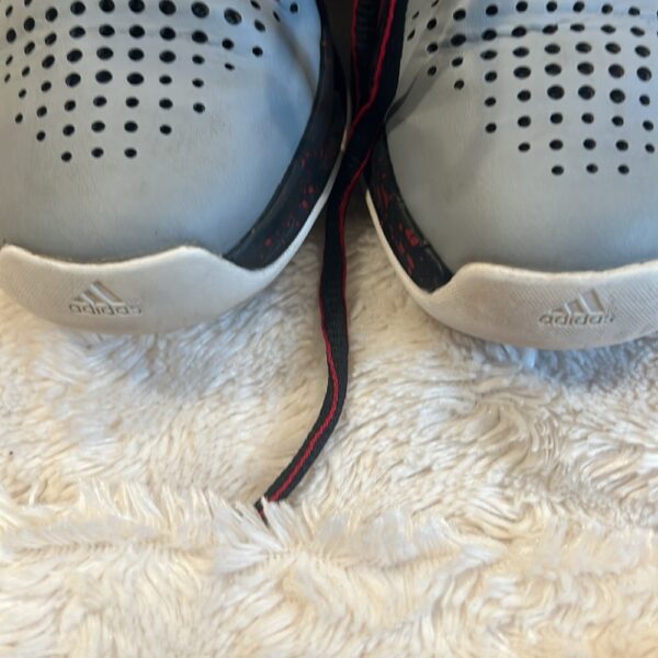 Lightly worn pair of boy’s grey Adidas hi tops, sz 12 1/2, ca 2017