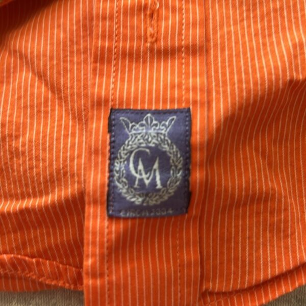 Boy’s orange pinstripe button-up long sleeved dress shirt, CiaoMarco, sz 5