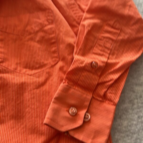 Boy’s orange pinstripe button-up long sleeved dress shirt, CiaoMarco, sz 5
