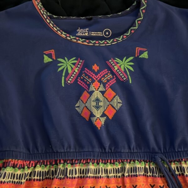 Short sleeved cotton dress by Deux Par Deux, size 6