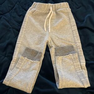 NWOT, pair of light grey boy’s medium weight sweatpants, Miki Miette, size 6