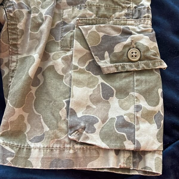 GAP, pair of boy’s washed camo cargo shorts, size 7 slim