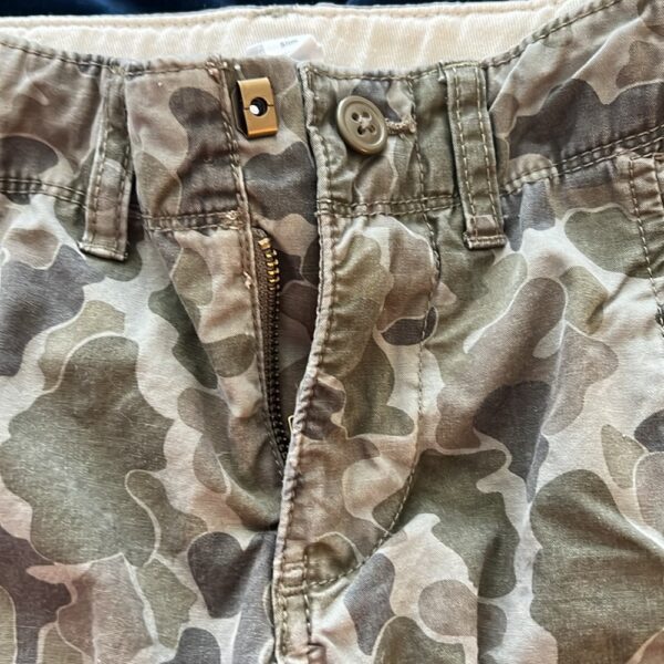 GAP, pair of boy’s washed camo cargo shorts, size 7 slim
