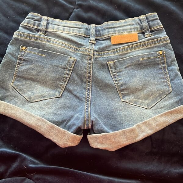 Mayoral, pair of girl’s rolled cuff Jean shorts, size 5