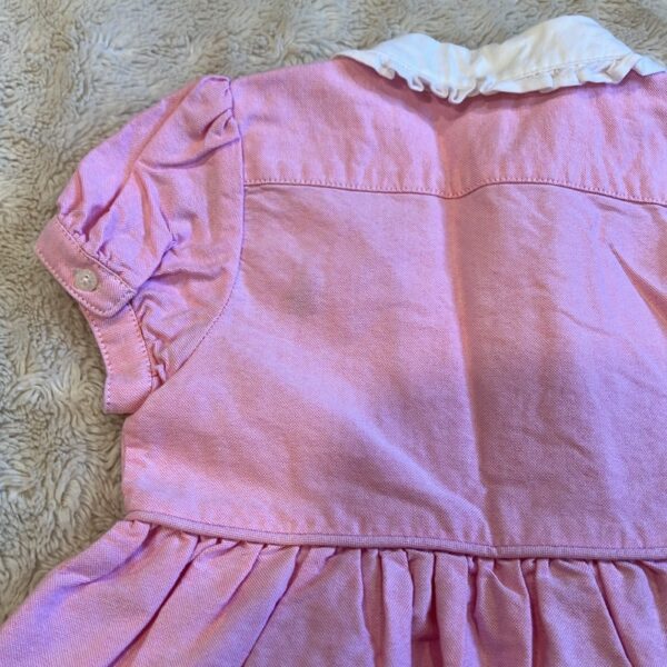 Ralph Lauren, like new, girl’s button up polo dress with ruffles, 24 months