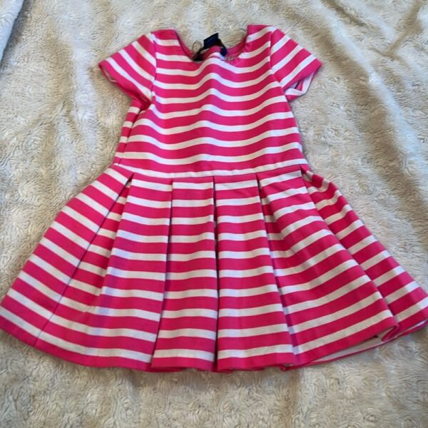 Polo by Ralph Lauren, girl’s pleated dress, pink and white stripes, sz 3t