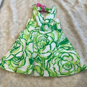 Lilly Pulitzer, girl’s green and white tank dress, size 2