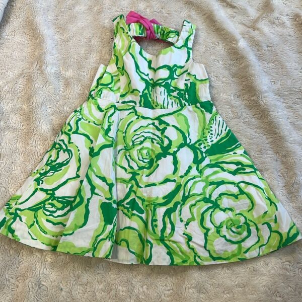 Lilly Pulitzer, girl’s green and white tank dress, size 2