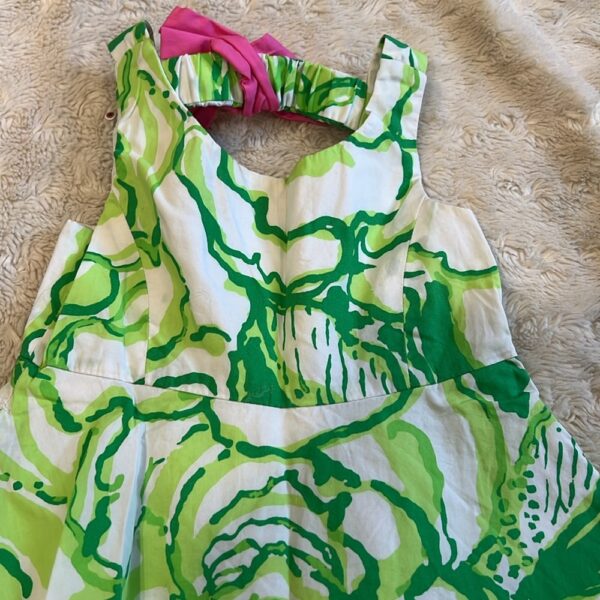 Lilly Pulitzer, girl’s green and white tank dress, size 2