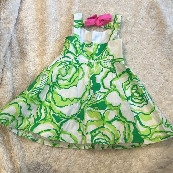 Lilly Pulitzer, girl’s green and white tank dress, size 2