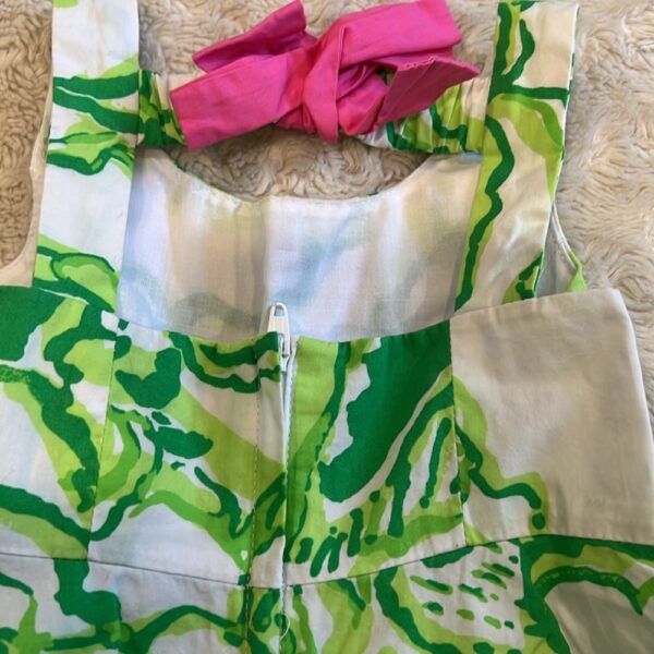 Lilly Pulitzer, girl’s green and white tank dress, size 2