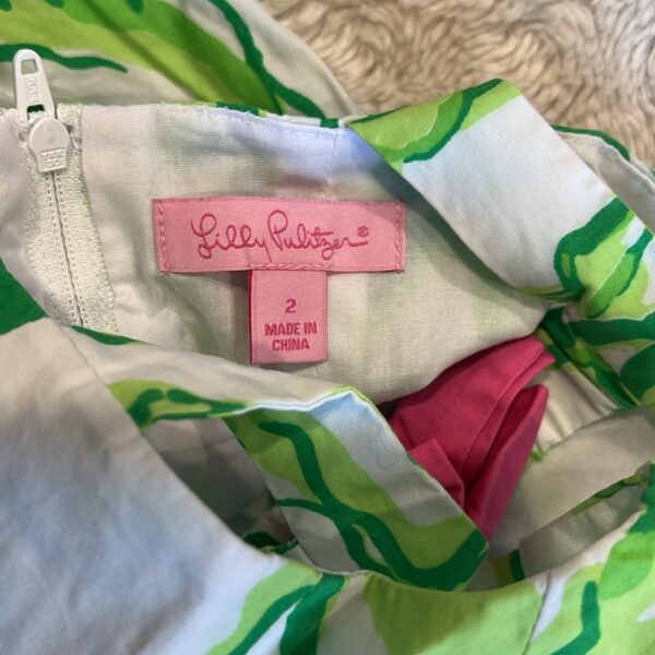 Lilly Pulitzer, girl’s green and white tank dress, size 2