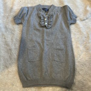 Tooby Doo, like new, grey lightweight, short-sleeved sweater dress, sz 2t