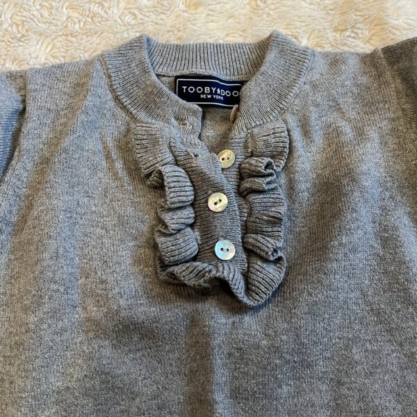 Tooby Doo, like new, grey lightweight, short-sleeved sweater dress, sz 2t