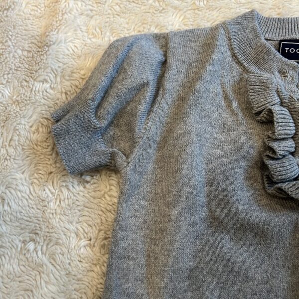 Tooby Doo, like new, grey lightweight, short-sleeved sweater dress, sz 2t