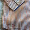 Tooby Doo, orange and white striped long sleeve dress shirt, sz 2t
