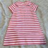 NWOT, Petit Bateau, salmon and white striped short sleeved sweater dress, 36 mos
