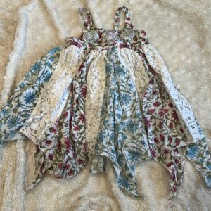Mimi & Maggie, asymmetrical dress with spaghetti straps, sz 3