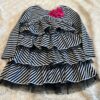 Petit Lem, long sleeved black and white ruffle dress, size 18 months