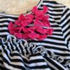 Petit Lem, long sleeved black and white ruffle dress, size 18 months