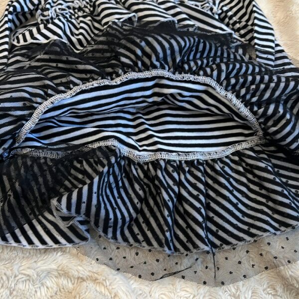 Petit Lem, long sleeved black and white ruffle dress, size 18 months