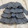 Petit Lem, long sleeved black and white ruffle dress, size 18 months