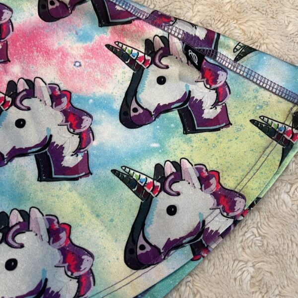 Terez, girl’s Unicorn pattern skater dress, size large (6)