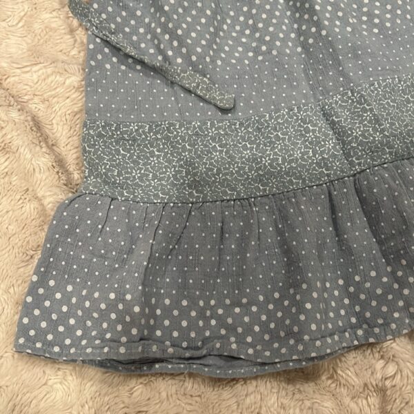 Isobella & Chloe, linen apron dress with lace, size 5