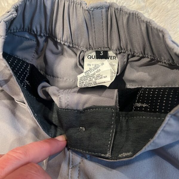 Quiksilver, boy’s light grey amphibian shorts, size 3