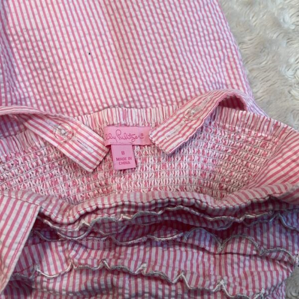 Lilly Pulitzer, classic gingham pink and white tank dress, size 8