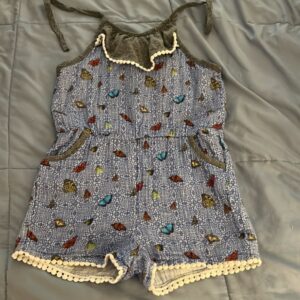 Miki Miette, like new, girl’s soft lightweight romper, sz 8